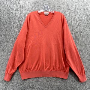 Peter Millar Sweater Sz XXL Red 100% Cotton Knit V-Neck Golf Preppy Casual Men's